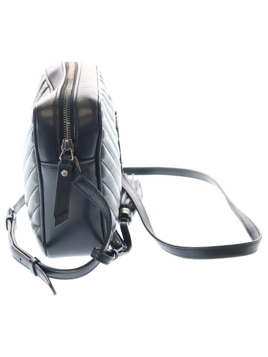 Saint Laurent Paris Shoulder Bag Black Leather Silver main image 6